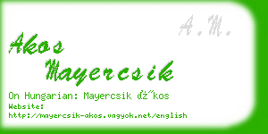 akos mayercsik business card